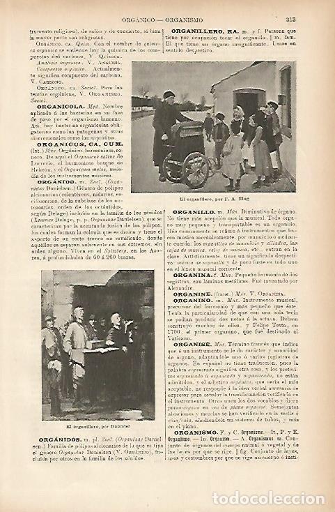 Postkarten: LAMINA ESPASA 7587: El organillero por Ring y por Daumier - Varios