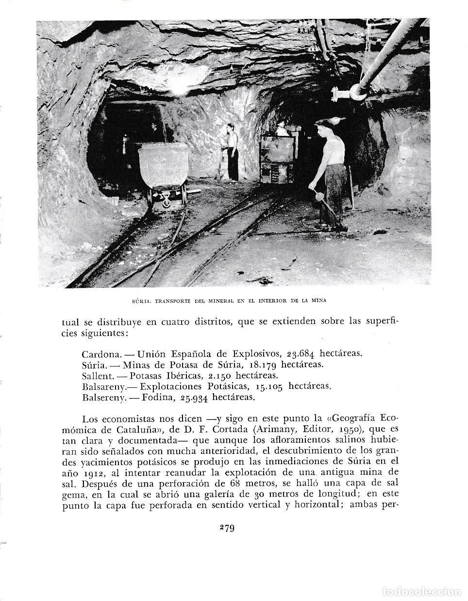 Postales: LAMINA 6435: Transporte de mineral en el interior de la mina de Suria - Jose Pla