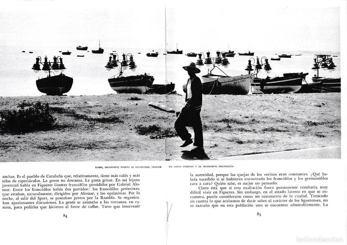 Postkarten: LAMINA 6351: Roses importante puerto de pescadores y su inmensa bahia - Jose Pla