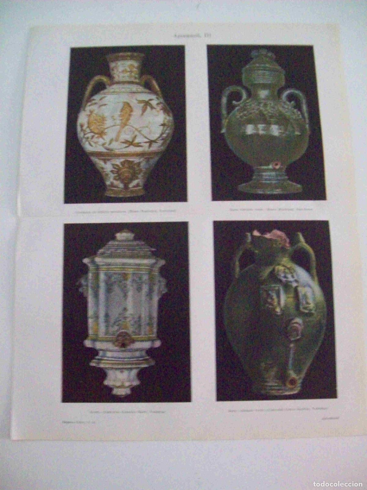 Postales: LAMINA ESPASA 15427: Aguamaniles de ceramica - Varios