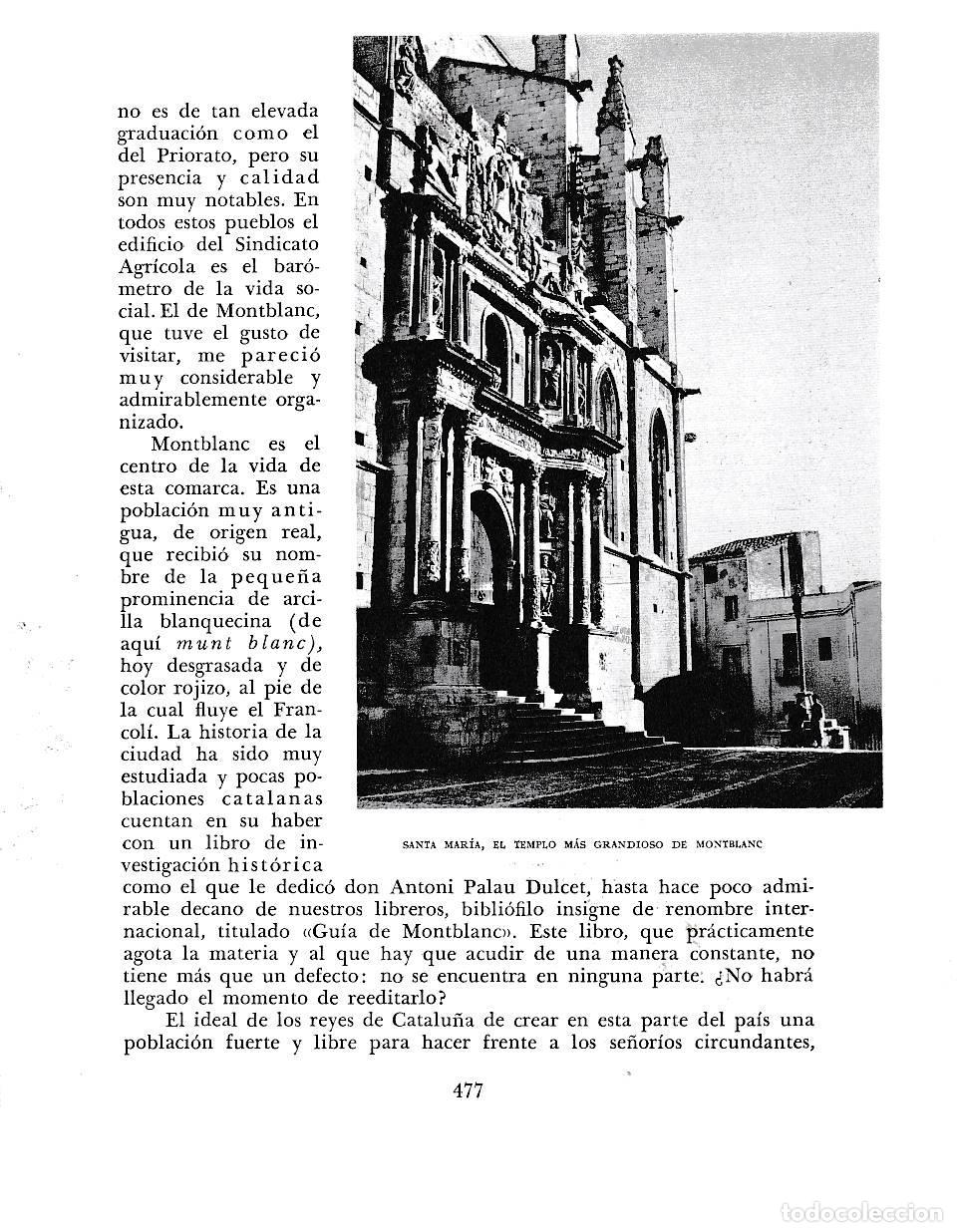 Postcards: LAMINA 6521: Santa Maria el templo mas grandioso de Montblanc - Jose Pla