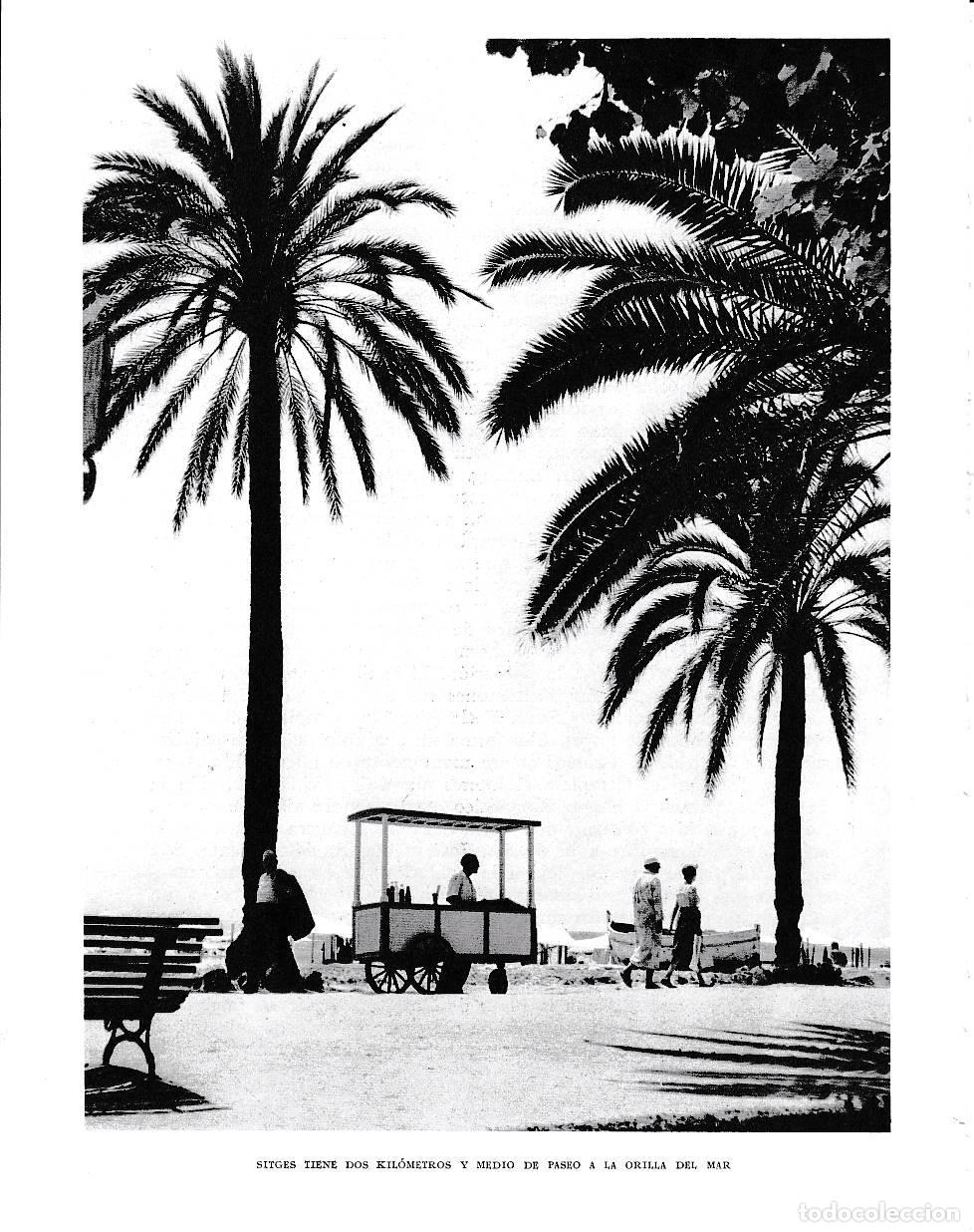 Cartoline: LAMINA 6537: Sitges dos kilometros y medio de paseo a la orilla del mar - Jose Pla
