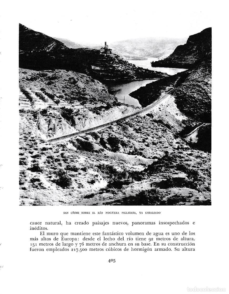 Postais: LAMINA 6489: San Oisme sobre el rio Noguera Pallaresa ya embalsado - Jose Pla