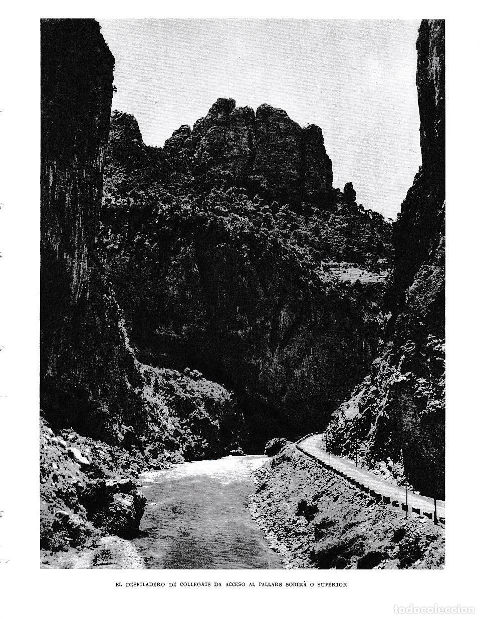 Postcards: LAMINA 6495: Desfiladero de Collegats da acceso al Pallars Sobira o Superior - Jose Pla