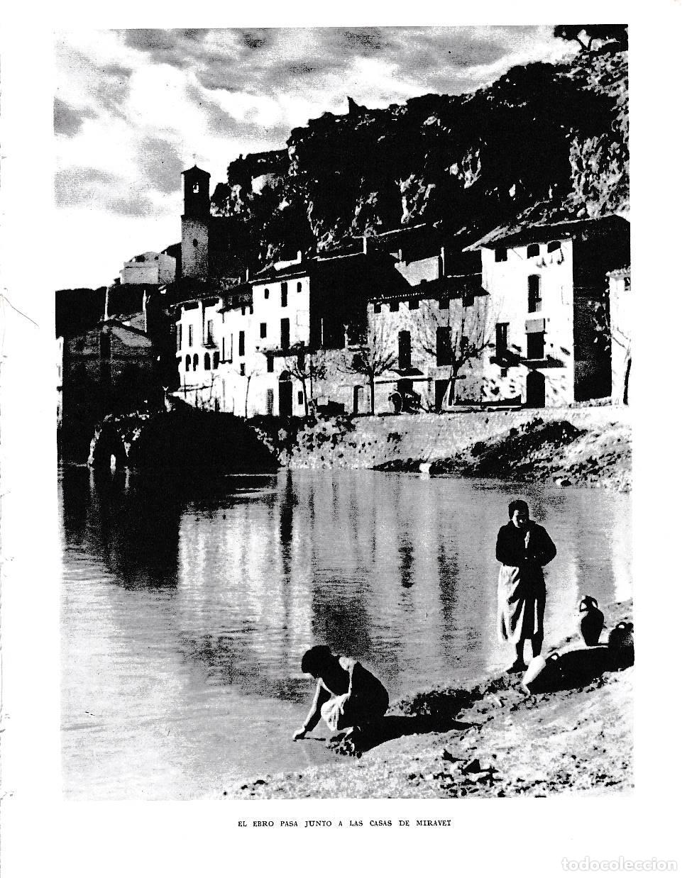 Postkarten: LAMINA 6560: El rio Ebro pasa por las casas de Miravet - Jose Pla