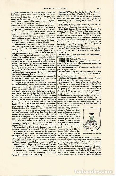 Postais: LAMINA ESPASA 15021: Escudo de Coronill Sevilla - Varios