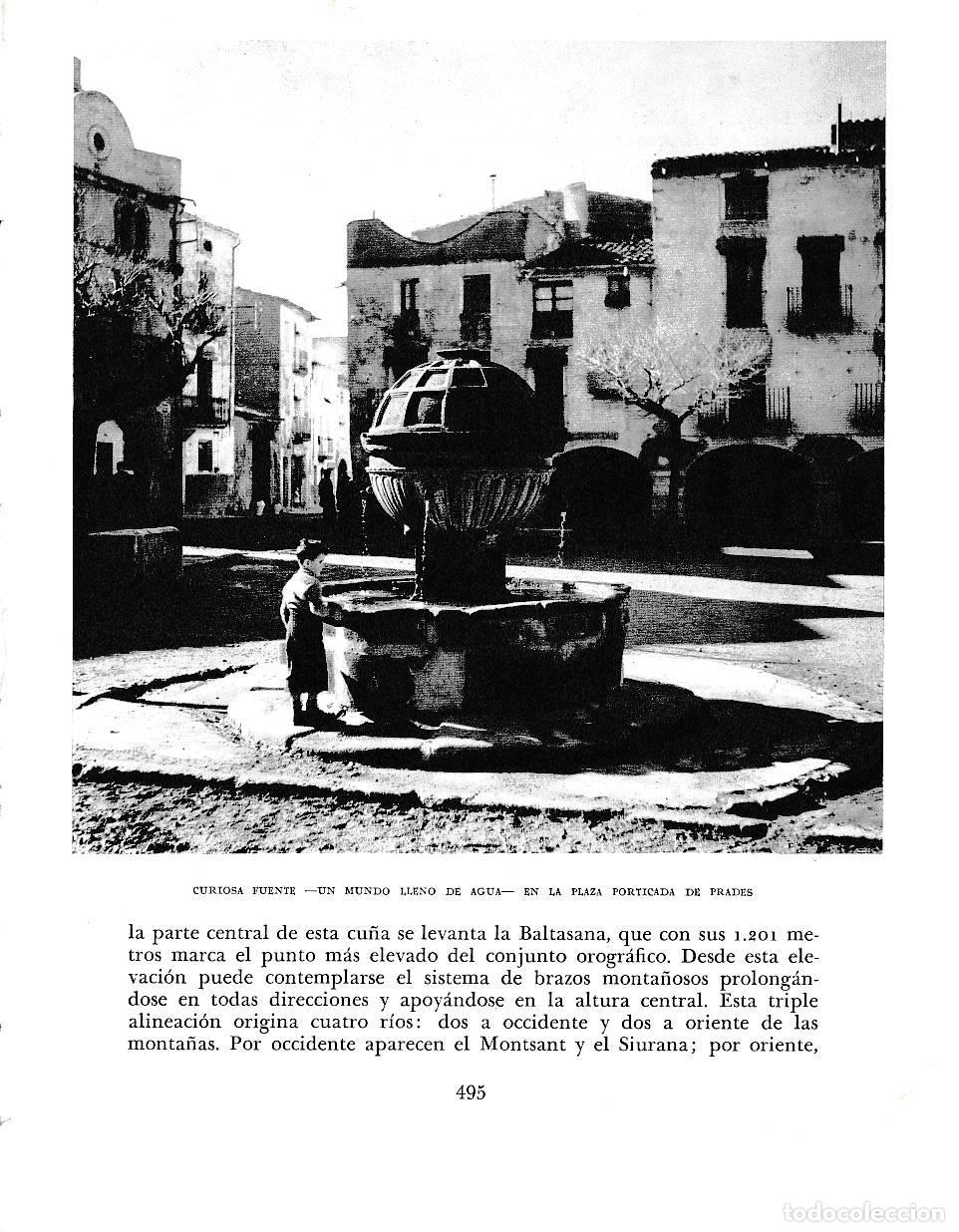 Postkarten: LAMINA 6528: Un mundo lleno de agua fuente de la plaza de Prades - Jose Pla