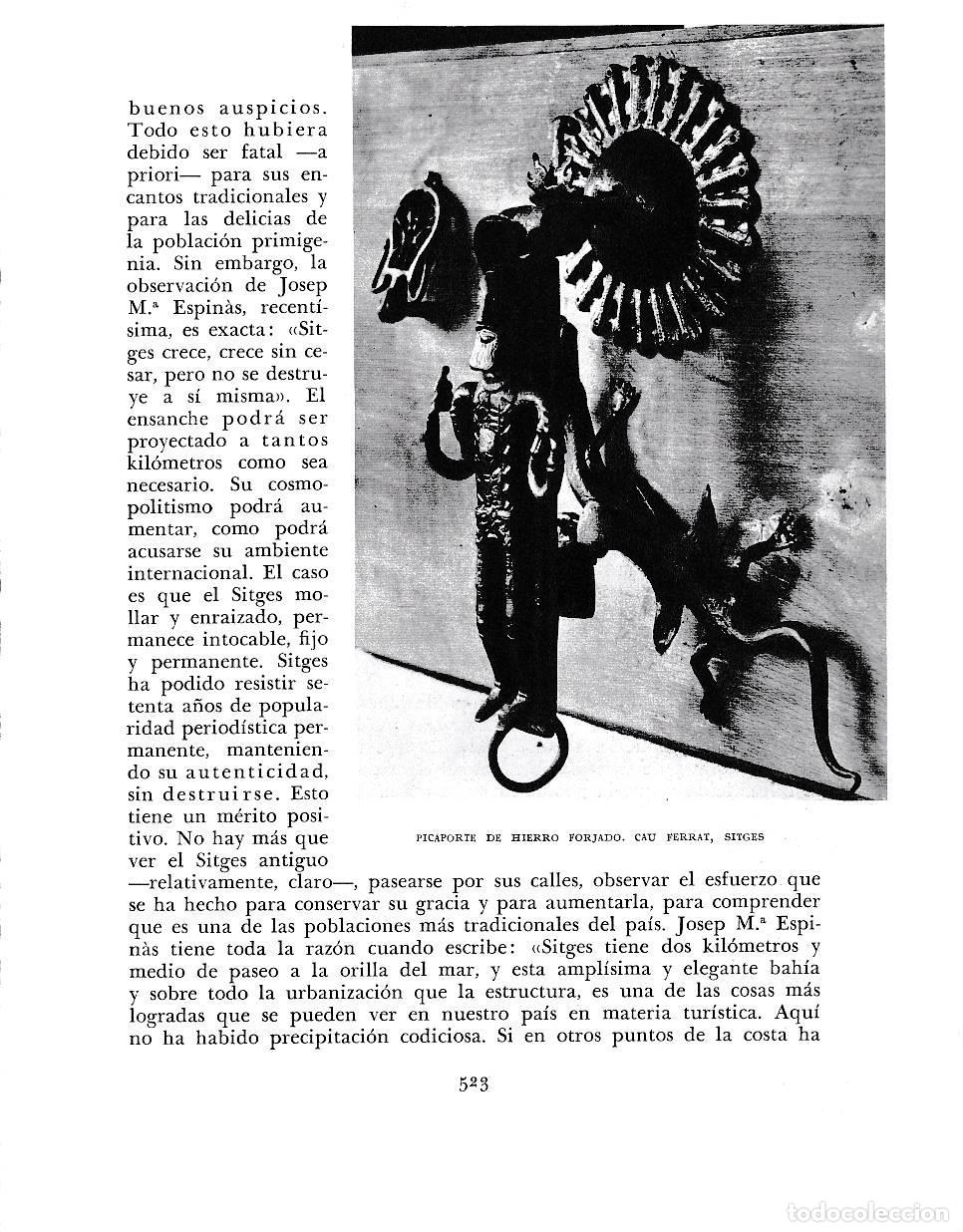 Postais: LAMINA 6539: Picaporte de hierro forjado Cau Ferrat Sitges - Jose Pla