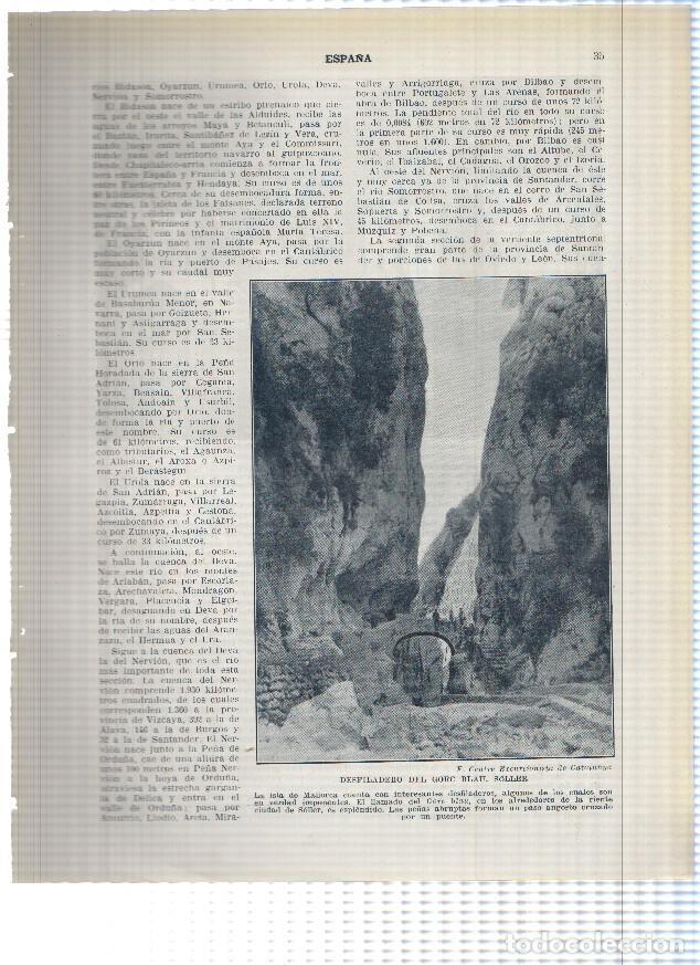 Postcards: Lamina/sheet/feuille numerada 035/036: Desfiladero del Gorc Blau en Soller/mallorca y Vista de Viell