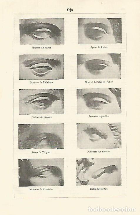 Postcards: LAMINA ESPASA 21348: Ojos de diferentes esculturas de Grecia y Roma - Varios