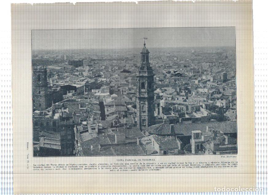 Cartes Postales: Lamina/sheet/feuille numerada 173/174: Vista parcial de Valencia y de la calle San vicente y Bajada