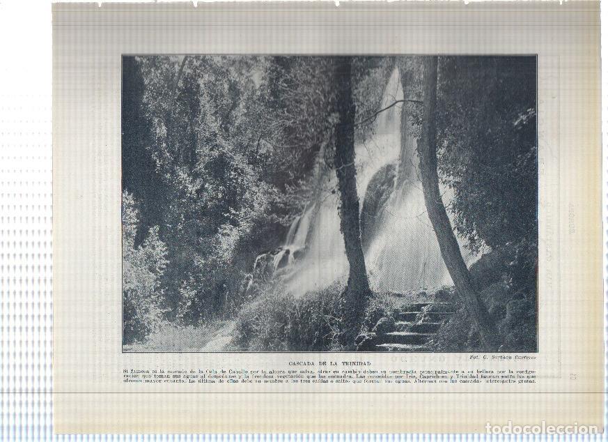 Postais: Lamina/sheet/feuille numerada 063/064: Cascada de la Trinidad en Zaragoza y Mapa botanico geografic