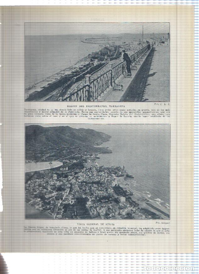 Postais: Lamina/sheet/feuille numerada 091/092: Balcon del Mediterraneo en Tarragona, Vista de Sitges y Playa