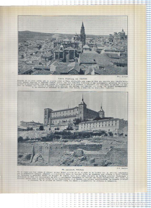 Postkarten: Lamina/sheet/feuille numerada 247/248: El Alcazar , Plaza de Zocodover y vista general de Toledo
