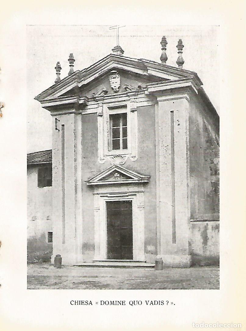 Postcards: Lamina 1046: ROMA. Iglesia Domine Quo Vadis? - Varios