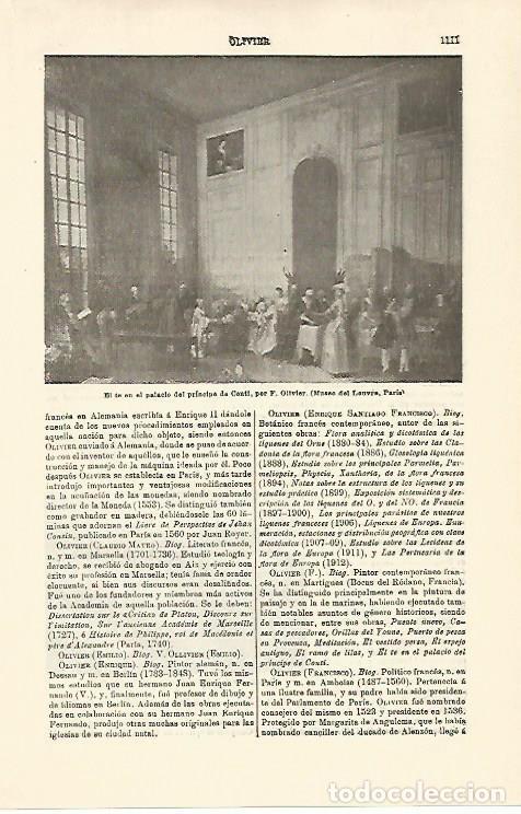 Postales: LAMINA ESPASA 21378: El te en el palacio del principe de Conti por Olivier - Varios