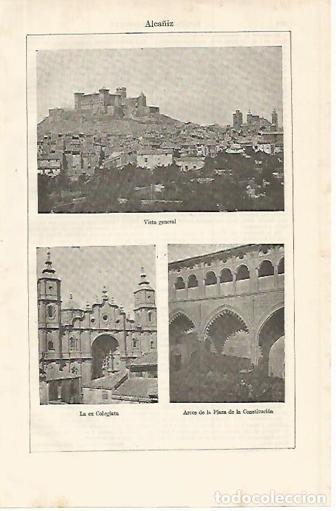 Postkarten: LAMINA ESPASA 9962: Vistas de Alca&ntilde;iz Teruel - Varios