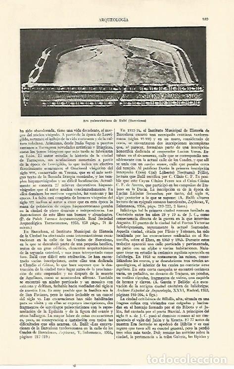 Cartes Postales: LAMINA ESPASA 21908: Arte paleocristiano de Rubi Barcelona - Varios