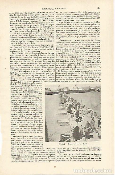 Postkarten: LAMINA ESPASA 26789: Puente sobre el Tigris en Bagdad Irak - Varios