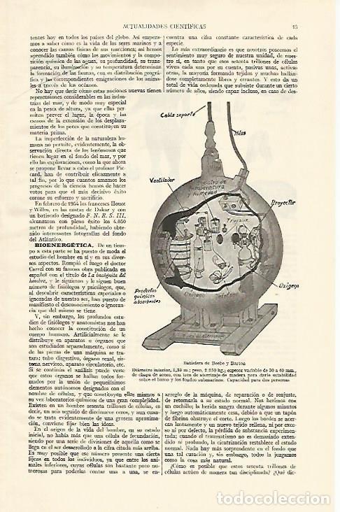 Postcards: LAMINA ESPASA 21874: Batisfera de Beebe y Barton - Varios