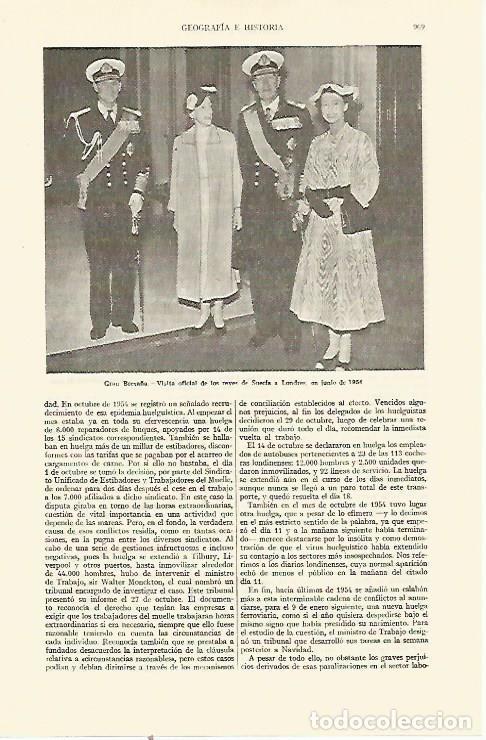 Postkarten: LAMINA ESPASA 22087: Los reyes de Suecia en Londres - Varios