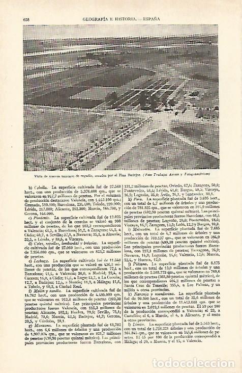 Postkarten: LAMINA ESPASA 26974: Regadios del Plan Badajoz - Varios