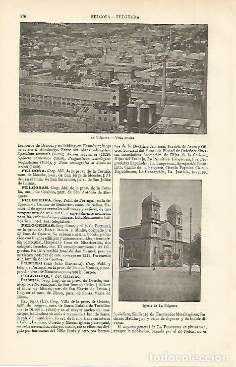 Postcards: LAMINA ESPASA 2456: Vista general de La Felguera Oviedo - Varios Autores