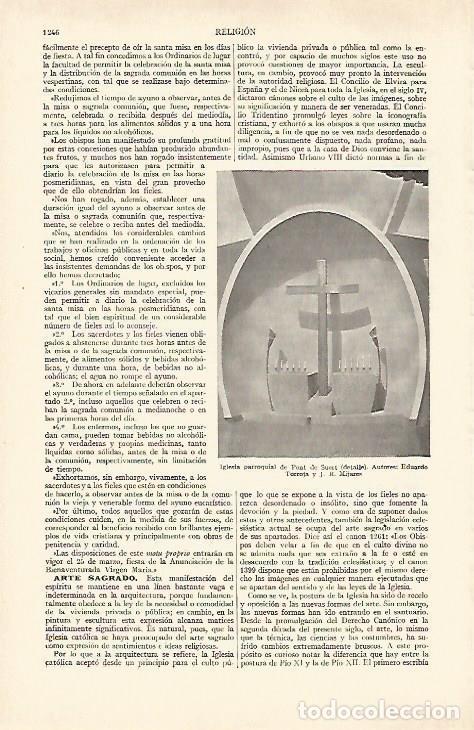 Cartoline: LAMINA ESPASA 27056: Interior de la iglesia de Pont de Suert Lleida - Varios