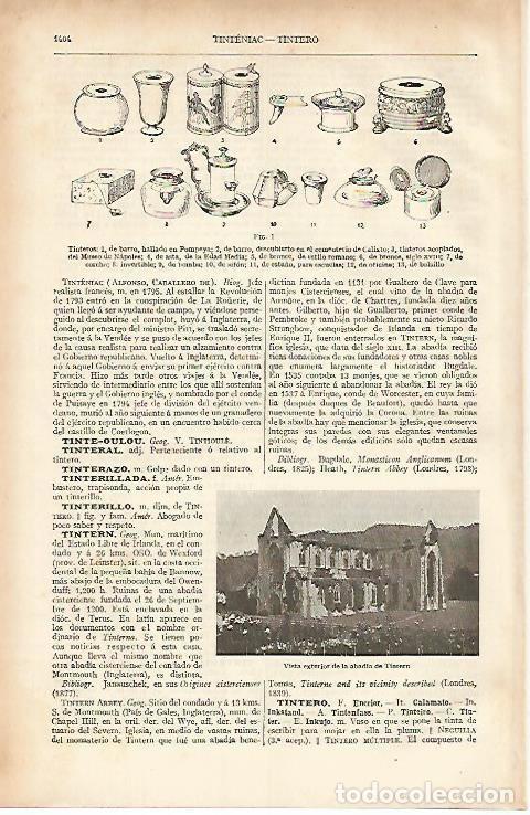 Postales: LAMINA ESPASA 8480: Tipos de tintero - Varios
