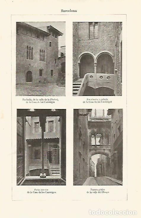 Postais: LAMINA ESPASA 19148: Casa de los Canonigos en Barcelona - Varios