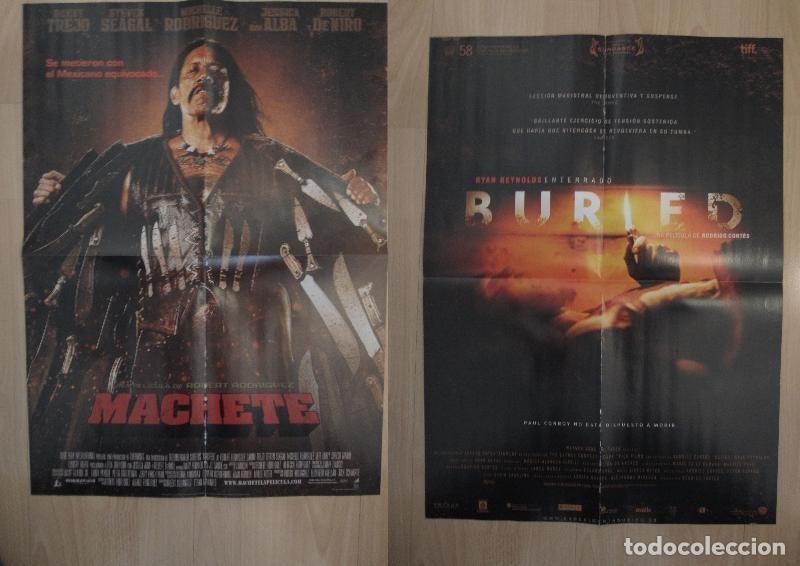 Postales: Poster doble cine: Machete y Buried - Varios