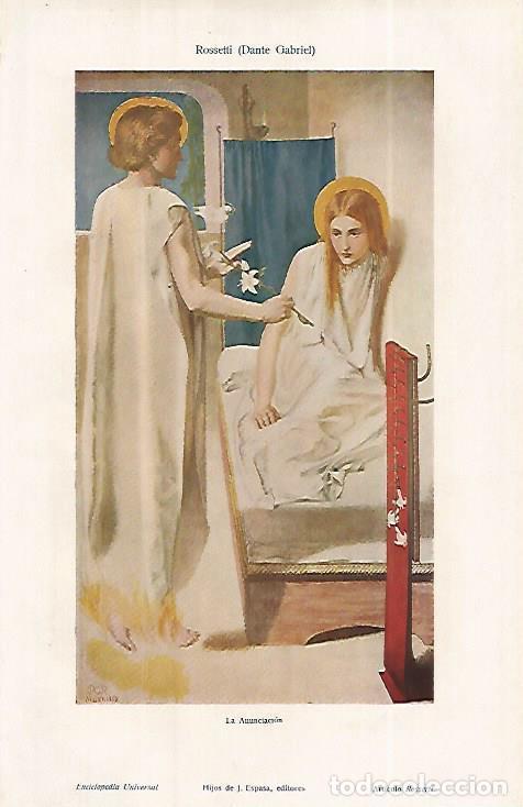 Postkarten: LAMINA ESPASA 19268: La Anunciacion por Rosetti - Varios