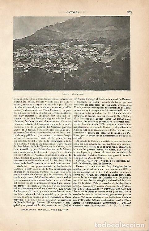 Cartes Postales: LAMINA ESPASA 2959: Vista general de Cazorla Jaen - Varios Autores