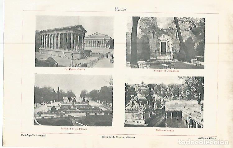 Cartoline: LAMINA ESPASA 9480: Vistas de Nimes Francia - Varios