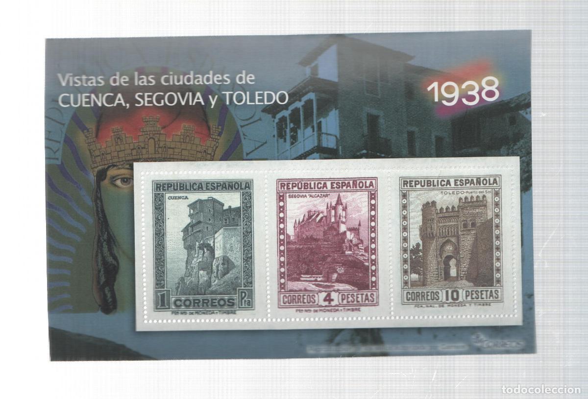 Postkarten: La Guerra Civil Espa&ntilde;ola en sellos de correos: Juego 3 sellos 1938: Vistas de Cuenca, Segovia y Tole