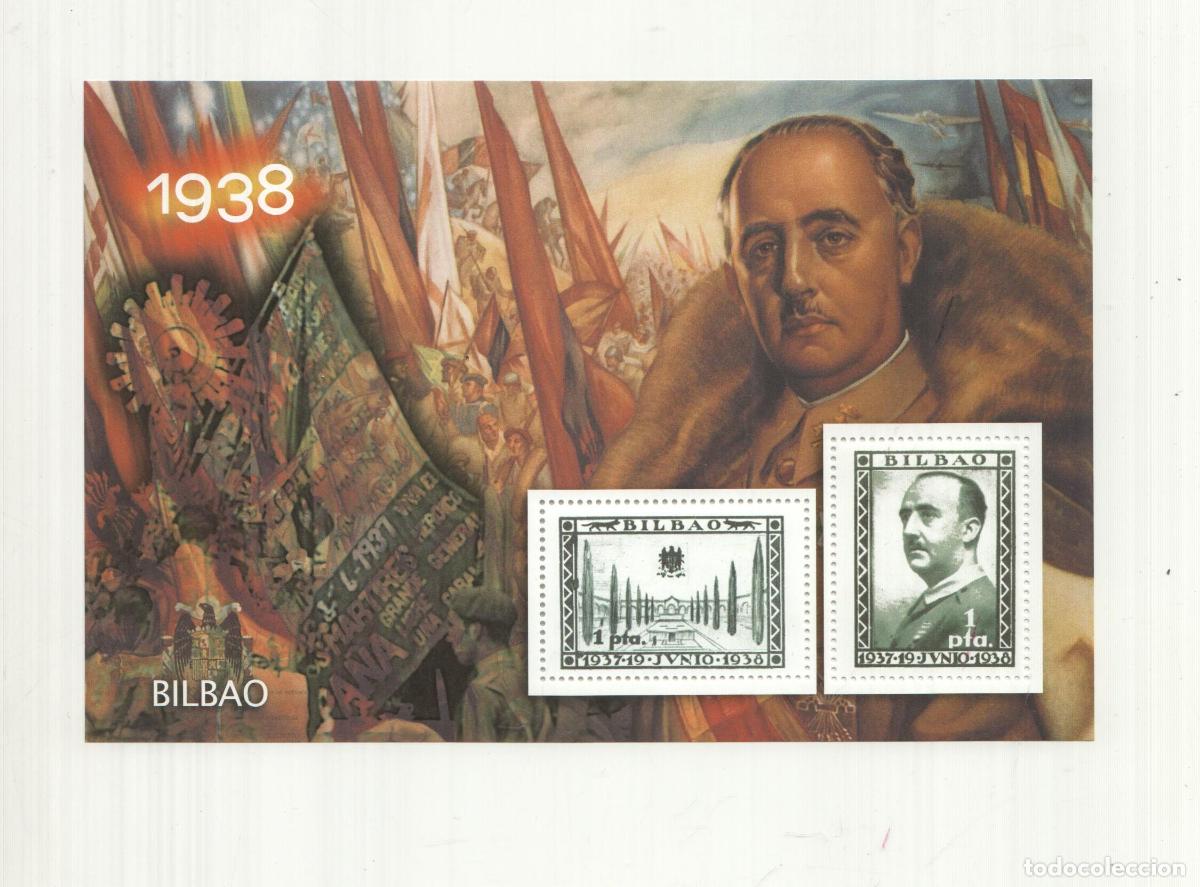 Cartes Postales: La Guerra Civil Espa&ntilde;ola en sellos de correos: Juego 2 sellos 1938: Bilbao - varios