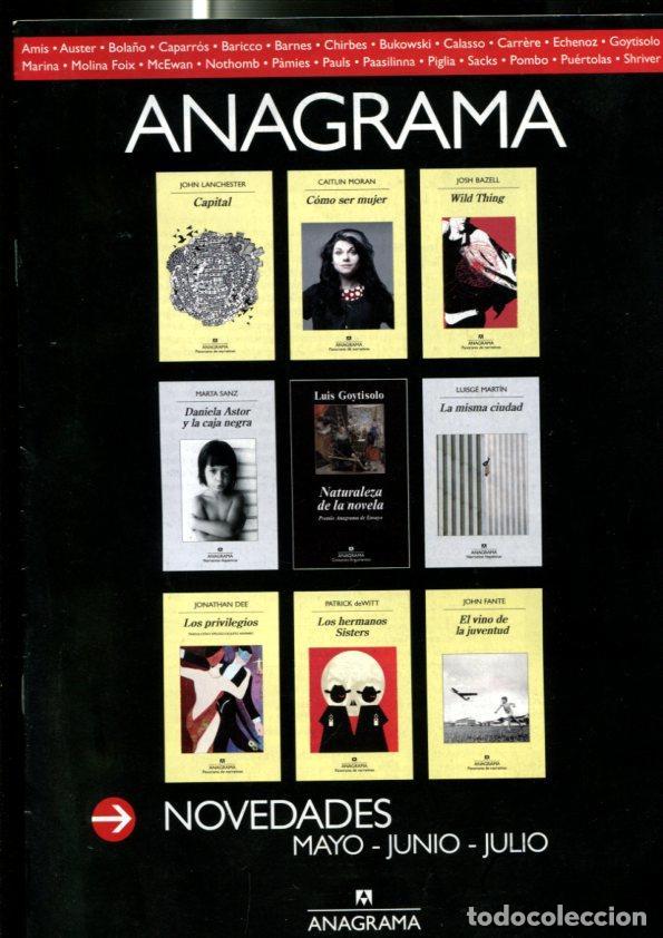 Postkarten: Catalogo Novedades editorial Anagrama para los meses Mayo a Julio 2015 ? -