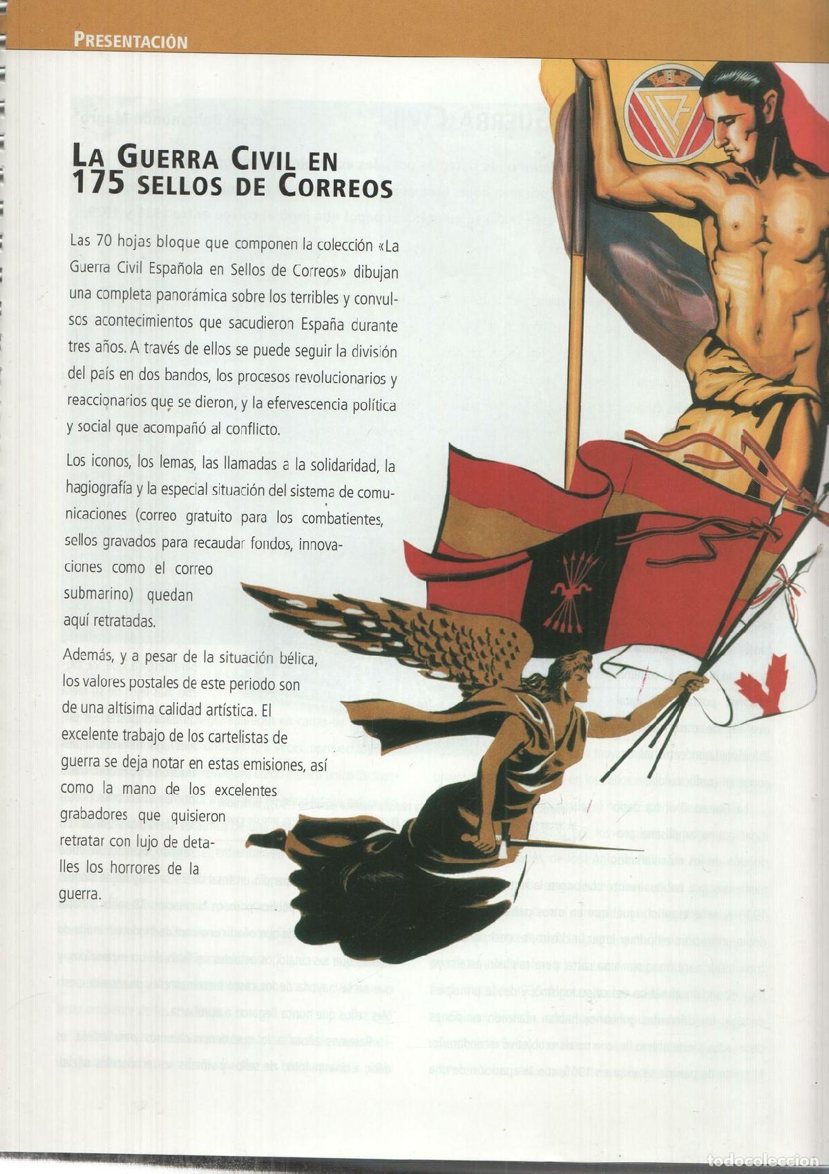 Postkarten: La Guerra Civil Espa&ntilde;ola en sellos de correos: presentacion y textos sobre la obra - varios