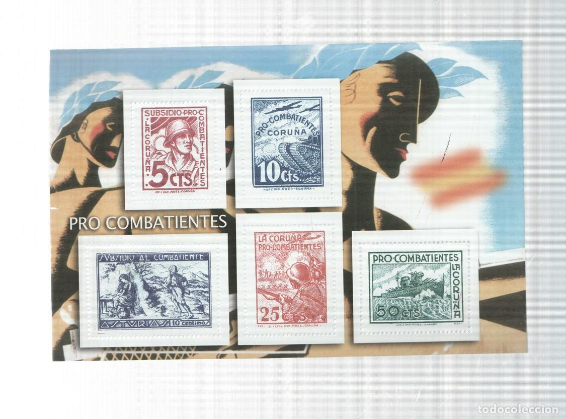 Cartes Postales: La Guerra Civil Espa&ntilde;ola en sellos de correos: Juego 5 sellos: Pro combatientes - varios