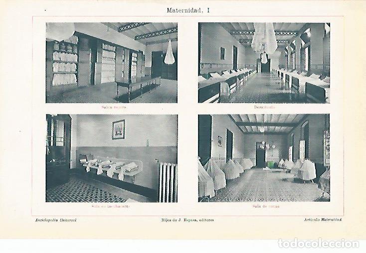 Postkarten: LAMINA ESPASA 1192: Salas de la Casa de Maternidad Barcelona - Varios Autores