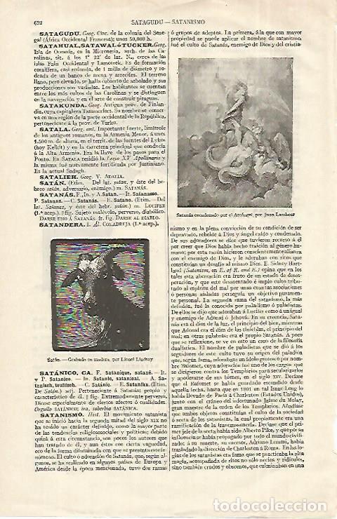 Postais: LAMINA ESPASA 12401: Satan grabado de Lindsay - Varios