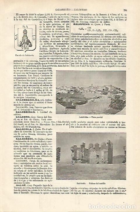 Postais: LAMINA ESPASA 18191: Salobre&ntilde;a Granada - Varios