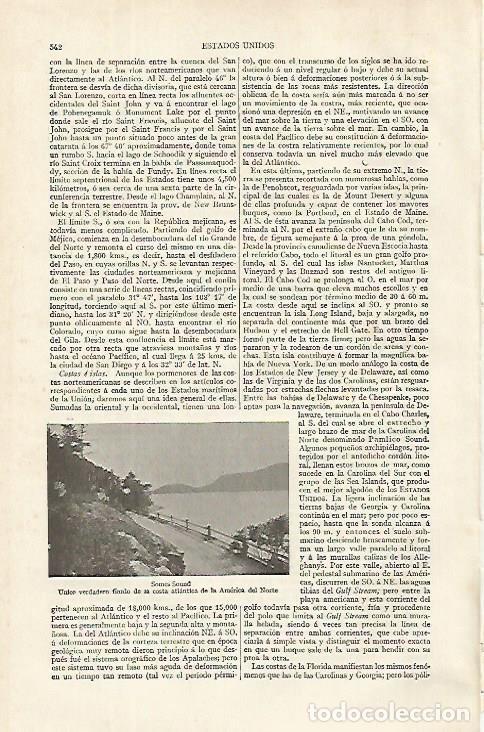 Postcards: LAMINA ESPASA 16304: Fiordo de Somes Sound Estados Unidos - Varios