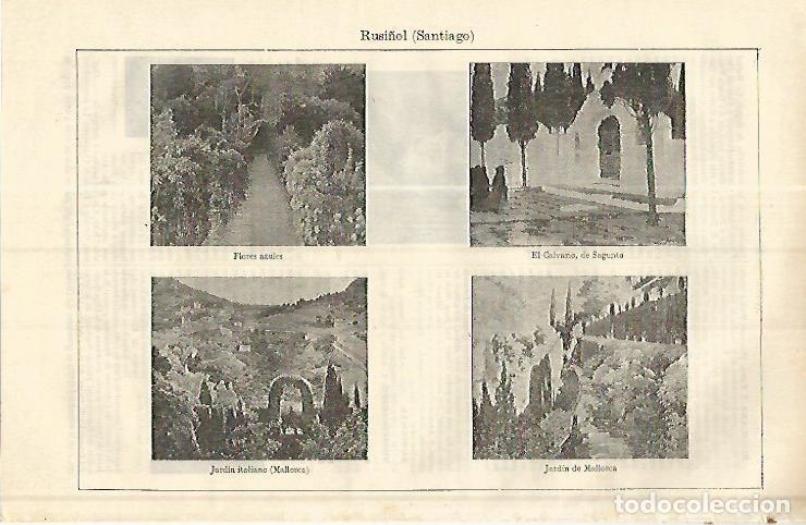 Postales: LAMINA ESPASA 17093: Obras de Santiago Rusi&ntilde;ol - Varios