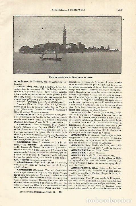 Postkarten: LAMINA ESPASA 12808: Isla de los Armenios en Venecia - Varios