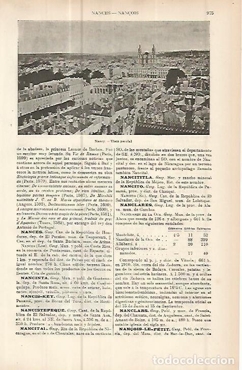 Postales: LAMINA ESPASA 10697: Vista parcial de Nancy Francia - Varios