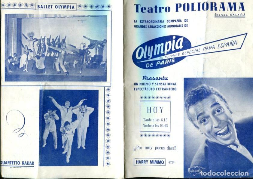 Postcards: Folleto propaganda Teatro Poliorama con Harry Mimmo -