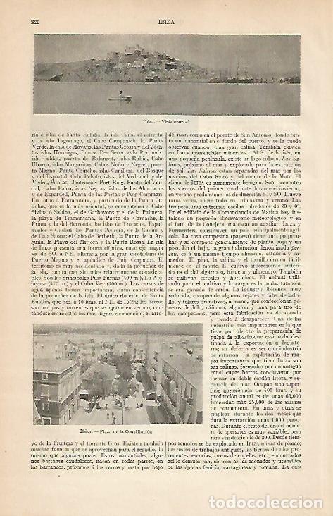 Postais: LAMINA ESPASA 4519: Vista general de Ibiza - Varios Autores