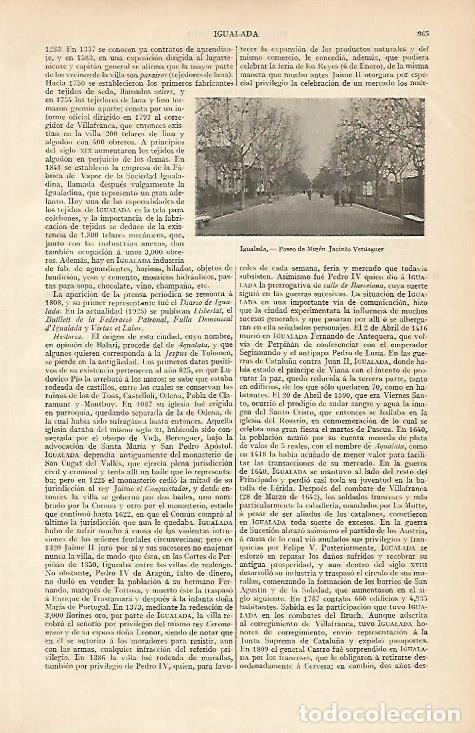 Postkarten: LAMINA ESPASA 4539: Paseo de Verdaguer en Igualada Barcelona - Varios Autores