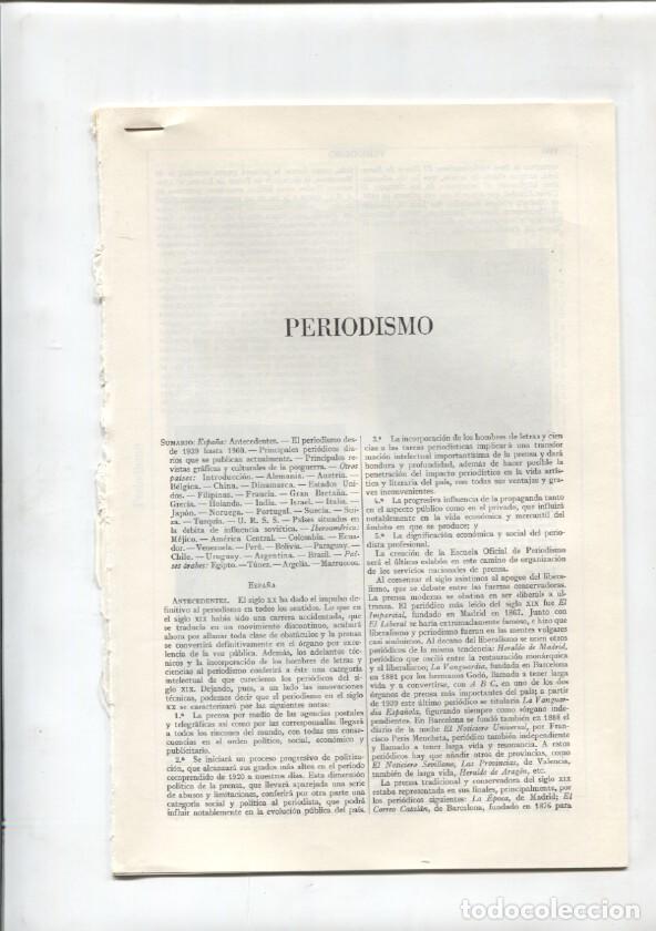 Cartoline: Espasa Calpe: Periodismo (26 paginas con fotos/grabados) -